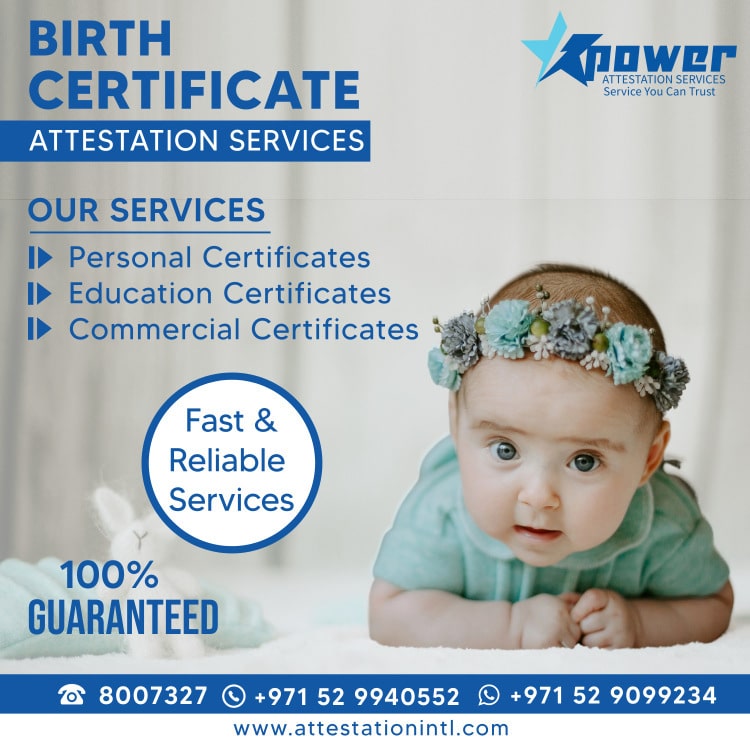 How can I get an attestation for my birth certificate in the UAE